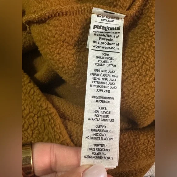 NEW Patagonia Women’s Retro Pile Fleece Shacket Sz S — Shelter Brown — NWT - Picture 11 of 13